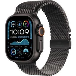 Apple Watch Ultra 2 Gps + Cellular 49mm Boîtier Black Titanium Bracelet Black Titanium Milanese Loop L