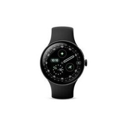 Montre Connectée Google Pixel Watch 4 45 Mm Bluetooth Noir Mat Avec Bracelet Sport Fluoroélastomère Noir Volcanique