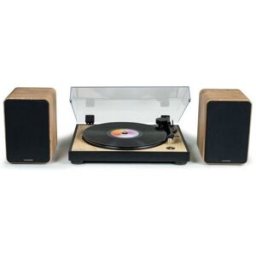 Thomson Ws602duo - Ensemble De 2 Enceintes Avec Caisson En Bois - 100w - Bluetooth 5.0 - 2 Sorties Rca - Bois Clair