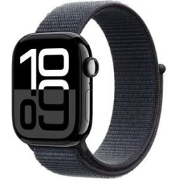 Apple Watch Series 10 Gps + Cellular 42mm Boîtier Jet Black Aluminium Bracelet Ink Sport Loop