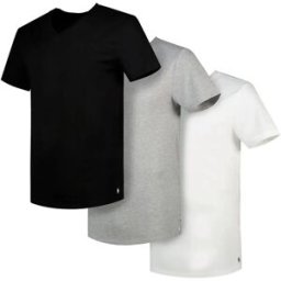 Polo Ralph Lauren T-shirt à Manches Courtes 714936903 3 Unités White / Grey / Black XL Homme