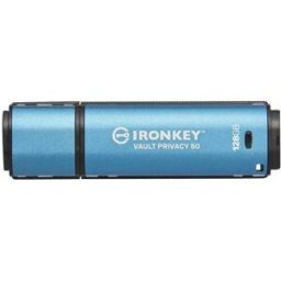 Kingston Clé Usb Ironkey Vault Privacy 50 Series 128gb Blue One Size unisex