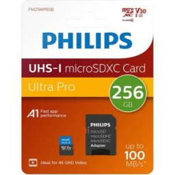 Philips Carte Mémoire Avec Adaptateur Micro Sdxc 256gb Class 10 Uhs-i U3 Multicolor One Size unisex