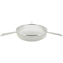 Apiculture.net - Matériel apicole français Passoire en inox simple tamis Ø 240mm avec pattes