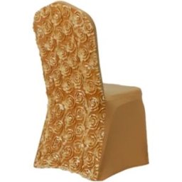 INF Housse de Chaise Rose Élégante - Spandex, Élastique, pour Mariage, Banquet et Décoration d'Événements Or