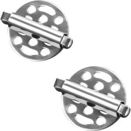 INF Lot de 2 couvercles coupe-vent en acier inoxydable pour pipe avec ressort réglable