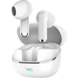 INF Écouteurs Bluetooth sans fil à double micro ANC+ENC, Bluetooth 6.0, batterie 230mAh, 4 heures d'autonomie, finition Blanc