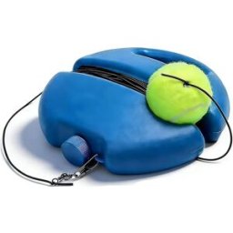 INF Entraîneur de tennis avec 2 balles – Rebondeur à corde élastique, Base en PE antidérapante, Portable 30cm x 30cm