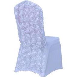 INF Housse de Chaise Rose Élégante - Spandex, Élastique, pour Mariage, Banquet et Décoration d'Événements Blanc