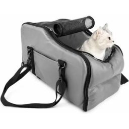 INF Panier de Transport Avant pour Animaux de Compagnie en Voiture - Confort et Sécurité Gris