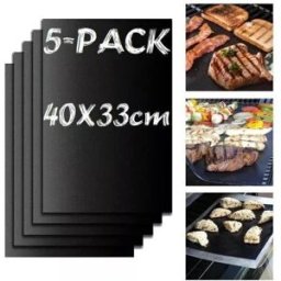 INF Tapis de four et tapis de cuisson - Antiadhésif 40 x 33 cm, pack de 5