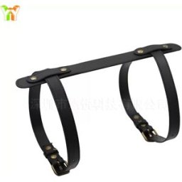 INF Sangles réglables en cuir PU pour tapis d'extérieur et carpettes Le noir