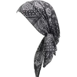 INF Bonnet Turban Imprimé Musulman Élastique - Polyvalent et Confortable Le noir