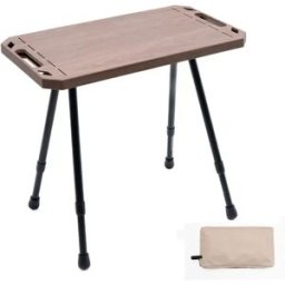 INF Table Tactique Pliante Portable : Légère, Hauteur Réglable et Facile à Transporter Marron
