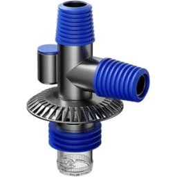 INF Raccord en T Court pour Siphon de Machine à Laver - Connecteur Anti-Odeur en ABS Bleu