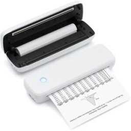 INF Imprimante thermique portable compatible avec Android, Apple et Window - Rechargeable Bluetooth et USB, sans encre, avec 3 Blanc