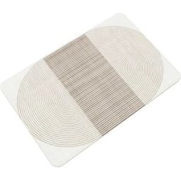INF Tapis de bain en boue de diatomée 40cm x 60cm blanc cassé - Antidérapant, absorbant à séchage rapide en tissu technique
