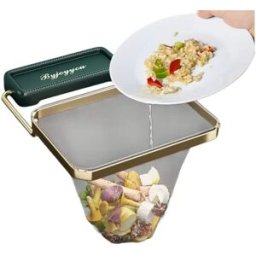 INF Panier filtre d'évier de cuisine avec sacs-filtres jetables en maille Vert