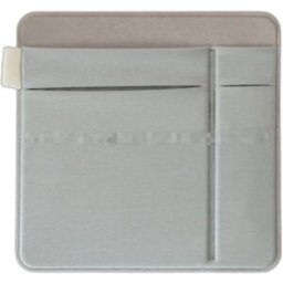 INF Pochette adhésive pour tablette - Poche arrière en Lycra avec adhésif 3M pour souris et câbles Gris