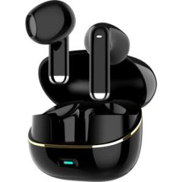 INF Écouteurs Bluetooth sans fil à double micro ANC+ENC, Bluetooth 6.0, batterie 230mAh, 4 heures d'autonomie, finition Le noir