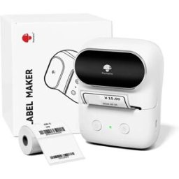 INF Imprimante d'étiquettes thermique portable Two-inch - Bluetooth 4.2, Batterie rechargeable 1200mAh, Type-C, compatible avec Blanc