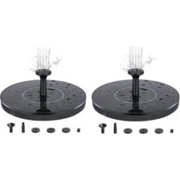 INF Lot de 2 fontaines à cellules solaires 16 cm - Fontaine à cellules solaires/Fontaine à eau