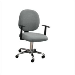 INF Housse de Chaise de Bureau en Polaire Élastique Couleur Unie - Ajustement Universel, Anti-Poussière et Amovible Gris clair
