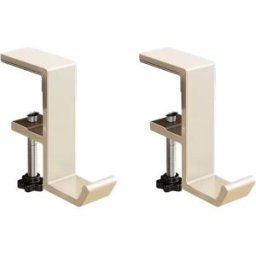 INF Crochets de bureau réglables sans perçage pour sacs à dos (lot de 2) – Acier au carbone, fixations rotatives antidérapantes Beige