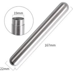 INF Tube à cigare unique en acier inoxydable 167x22mm - Étui de voyage portable pour cigares