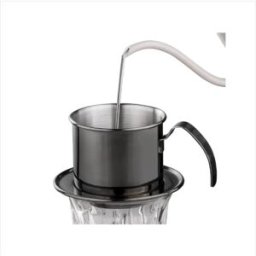INF Dripper pour café verseuse en acier inoxydable 304 avec plaque de distribution et filtre métallique - extraction homogène, Le noir