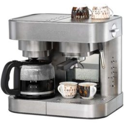 Machine À Café 2-en-1 Rommelsbacher Multi-boissons Comptoir Stainless Steel Coffee Pod, Ground Coffee 10 Tasses