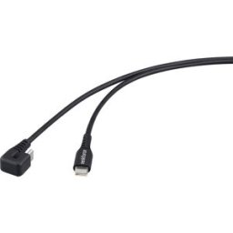 Renkforce Câble USB USB 2.0 USB-C® mâle, USB-C® mâle 1.00 m noir connecteur coudé 180° RF-6721078