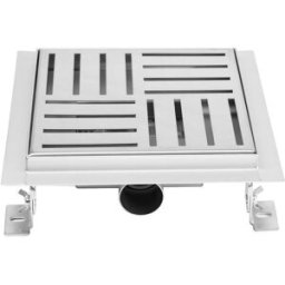 Bc-elec - Q05-15 Caniveau de douche en inox carré 15cm, sterfput de douche, hauteur ajustable 63-83mm Q05