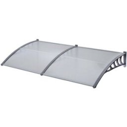 Bc-elec - M100300 Auvent de porte 100x300cm, abri de porte d'entrée, avant-toit transparent, porche