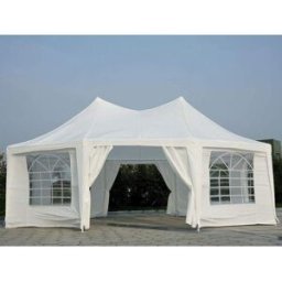 Bc-elec - 5300-0010 Tonnelle de jardin, tente de réception, pavillon de jardin Octognal, 6,8X5 m version LUXE, 45 personnes