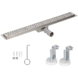 Bc-elec - HFD06-60 Caniveau de douche 60cm en inox type gouttes, sterfput de douche, hauteur ajustable 67-92mm