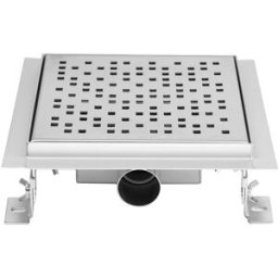 Bc-elec - Q15-20 Caniveau de douche en inox carré 20cm, sterfput de douche, hauteur ajustable 63-83mm Q15