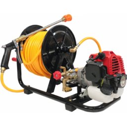 Varan Motors - VR-38F Pulvérisateur à essence 31cc 4 temps portable et professionnel, enrouleur de tuyau 50m, portée de 17m