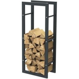 Bc-elec - HHWPF0005 Rangement à bois en acier noir 100x40x25CM, rack pour bois de chauffage, range-bûches