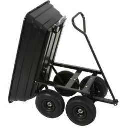 Varan Motors - TC1801 Chariot de Jardin à Benne Basculante, Chariot Transporteur remorque à Benne Charge 250Kg Max.