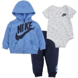 Nike Kids Ensemble à Manches Courtes Just Do It Toss 3 Unités Midnight Navy 6 Mois Garçon,Fille