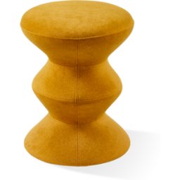 Tabouret en tissu jaune Soft 36x47cm Zig Zag - Pols Potten