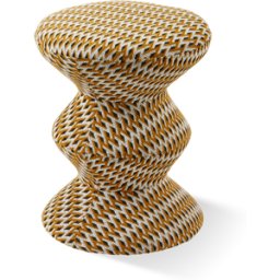 Tabouret en tissu à motif jaune Soft 36x47cm Zig Zag - Pols Potten