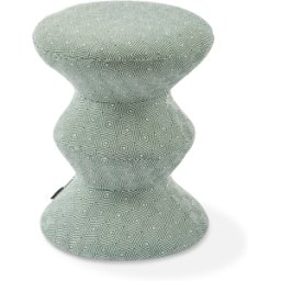 Tabouret en tissu vert clair Soft 36x47cm Zig Zag - Pols Potten