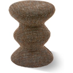 Tabouret en tissu marron Soft 36x47cm Zig Zag - Pols Potten