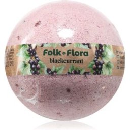 Folk & Flora Blackcurrant bombe de bain à effet rafraîchissant 130 g