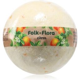 Folk & Flora Citrus bombe de bain à effet rafraîchissant 130 g