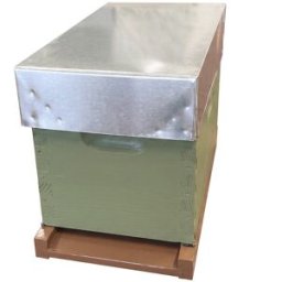 Ecoruche : Ruches Classiques en Bois Ruchette colorée Dadant 6 cadres - Olive