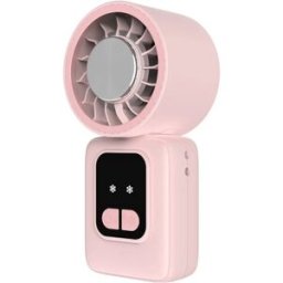 INF Ventilateur portable mini F36A avec refroidissement Peltier, affichage numérique et réglage 100 niveaux Rose