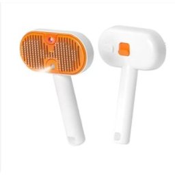 INF Brosse spray massante pour animaux - Stérilisation UV, grand spray, auto-nettoyante, picots souples démêlants pour chats et